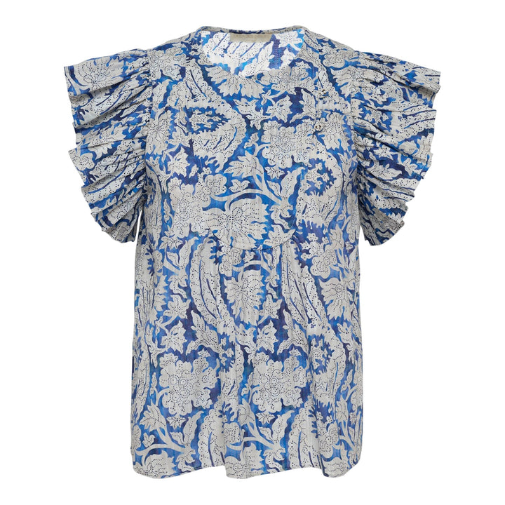 Club21 - Ulla Johnson - Sienna Flutter Sleeve Top - WOVEN TOPS - Print