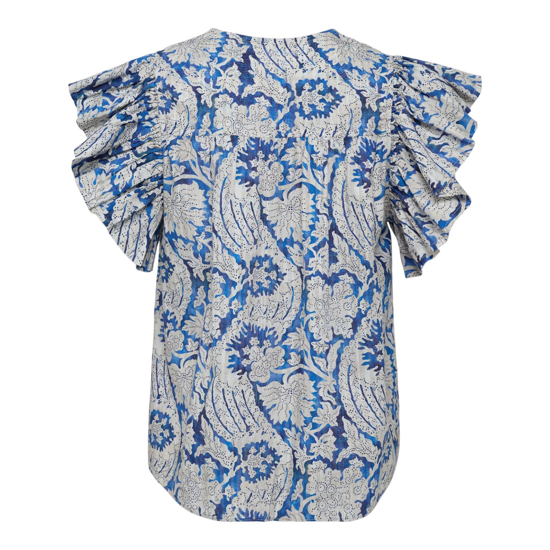 Club21 - Ulla Johnson - Sienna Flutter Sleeve Top - WOVEN TOPS - Print