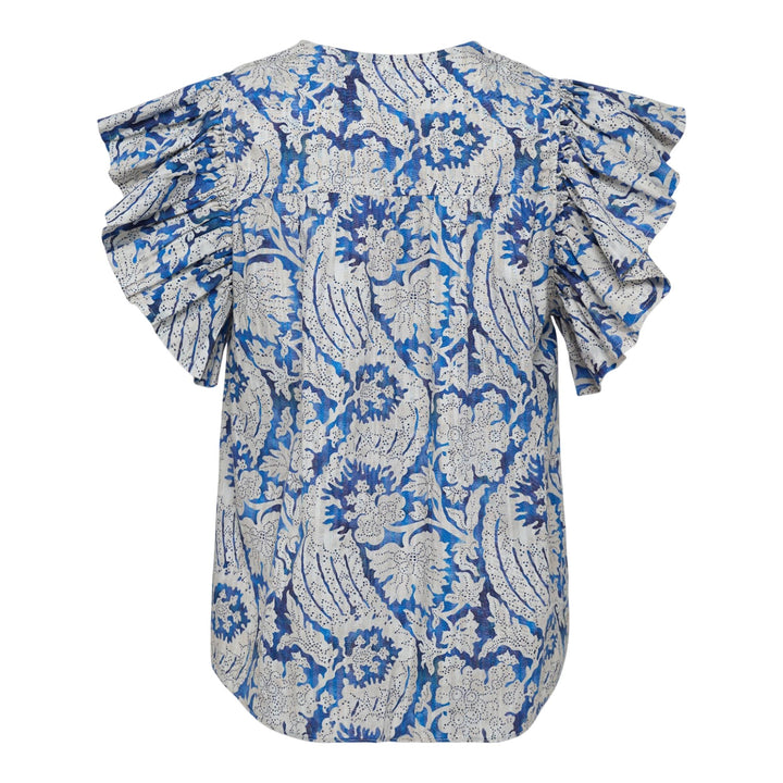 Club21 - Ulla Johnson - Sienna Flutter Sleeve Top - WOVEN TOPS - Print