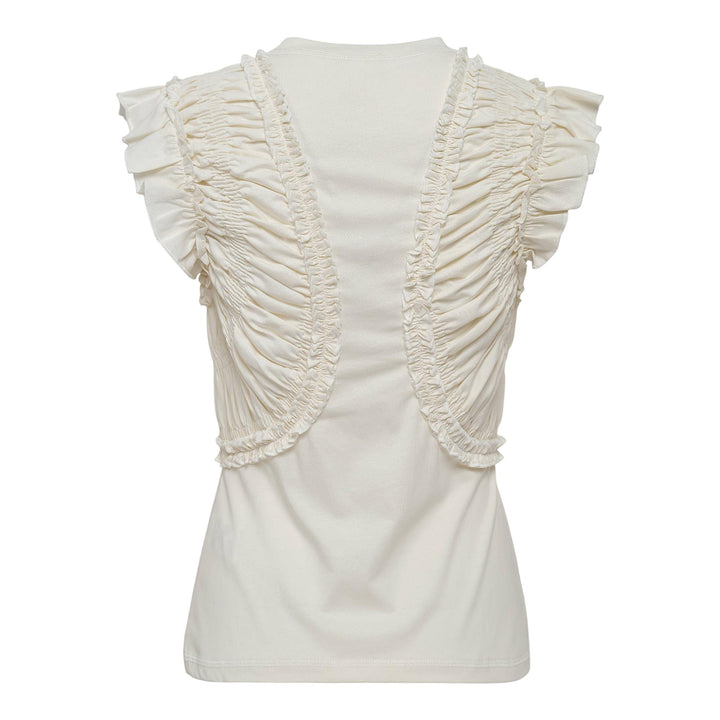 Club21 - Ulla Johnson - Val Sleeveless Ruffled Top - KNIT TOPS - Off-White