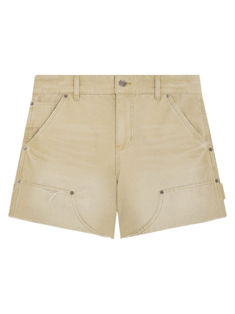 We11done-Beige-Womens-Denim-Cropped-Shorts-Beige-1