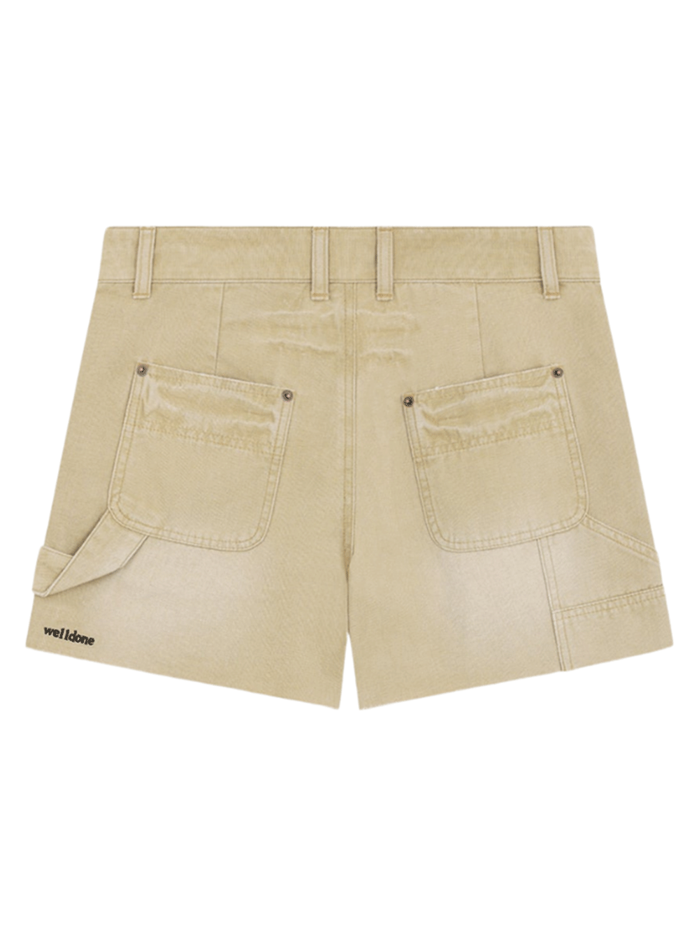 We11done-Beige-Womens-Denim-Cropped-Shorts-Beige-2