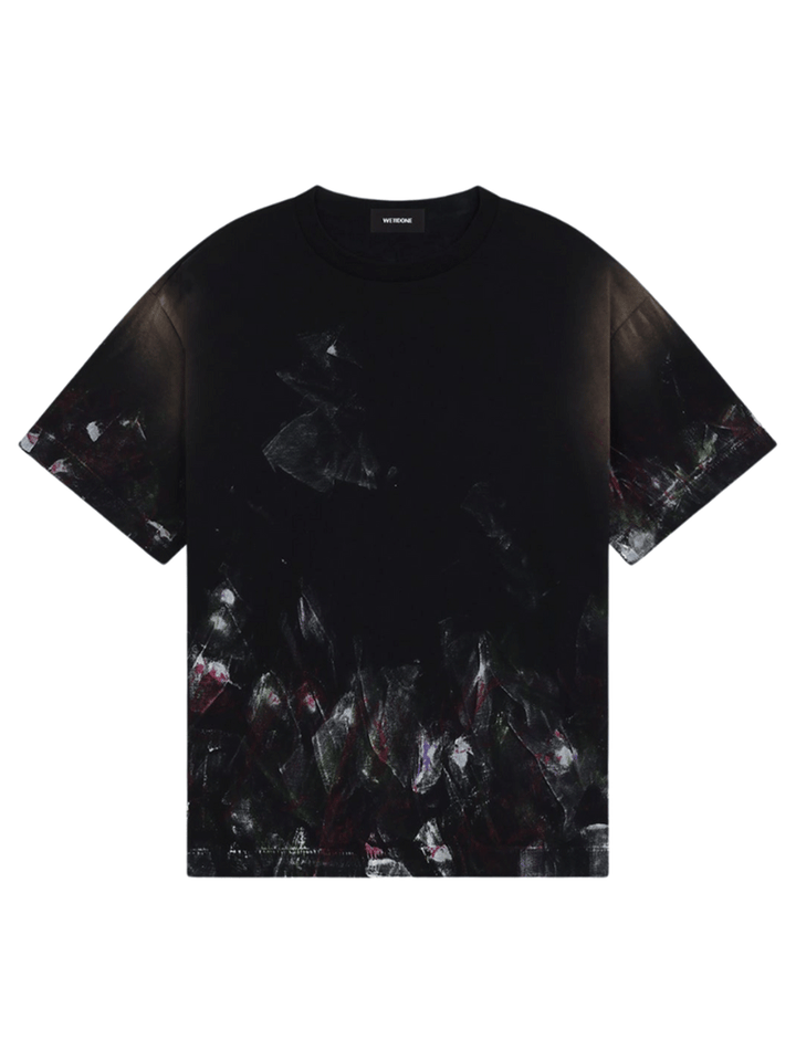 We11done-Black-Multi-Color-Painted-T-Shirt-Black-1