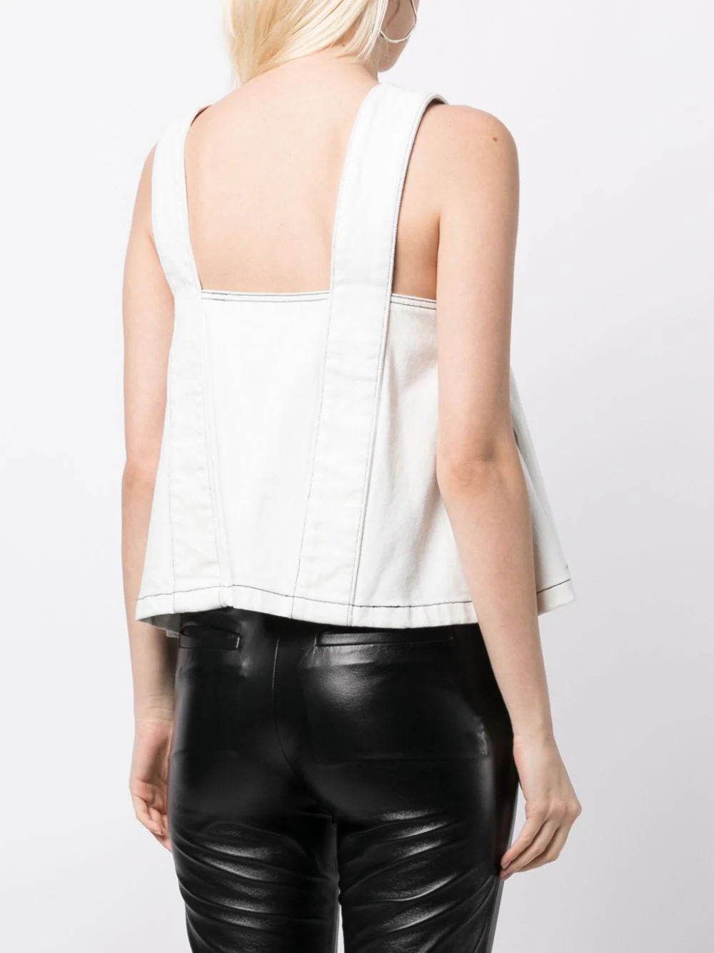 We11done-Ice-Womens-Side-Tucked-Detail-Top-White-4