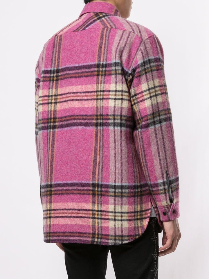 We11done Wd Pink Check Wool Shirt Pink 5