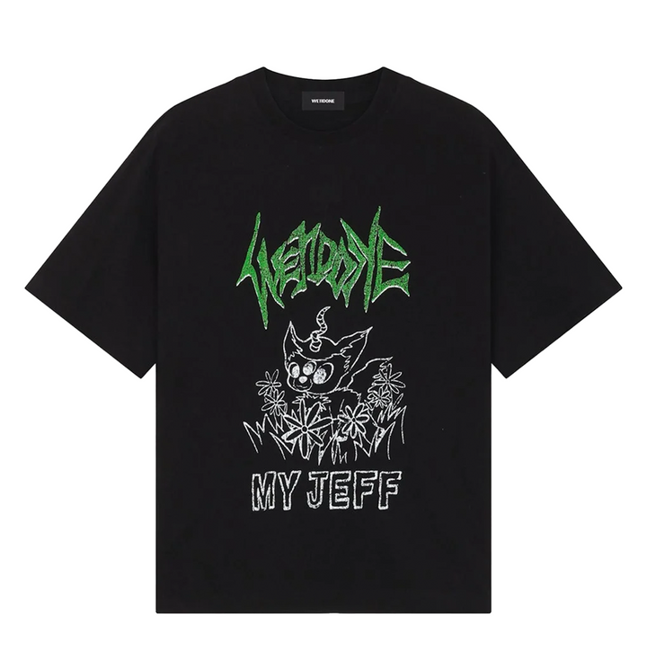 Black My Jeff Print T-Shirt