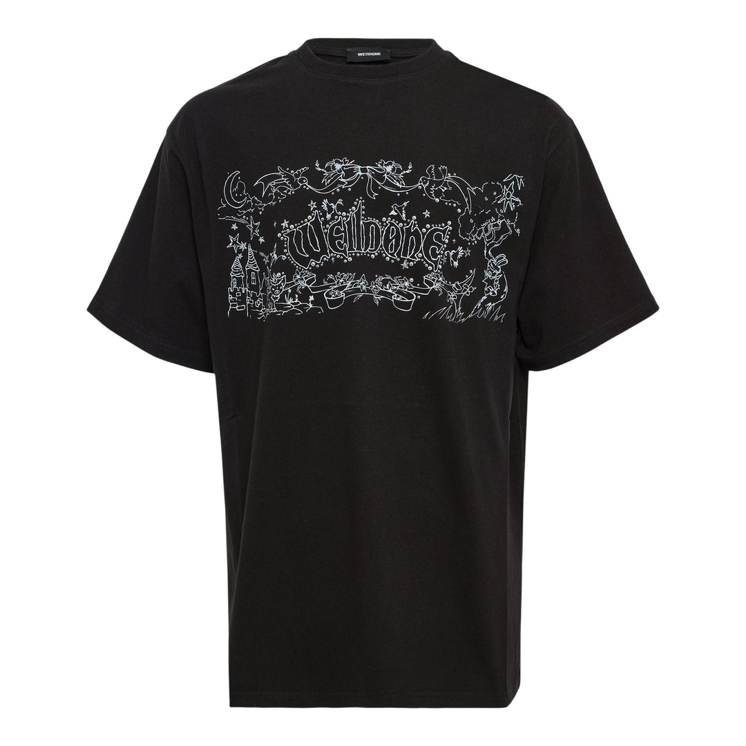 Club21 - We11done - Black Ending Credit T-Shirt - TEES - Black
