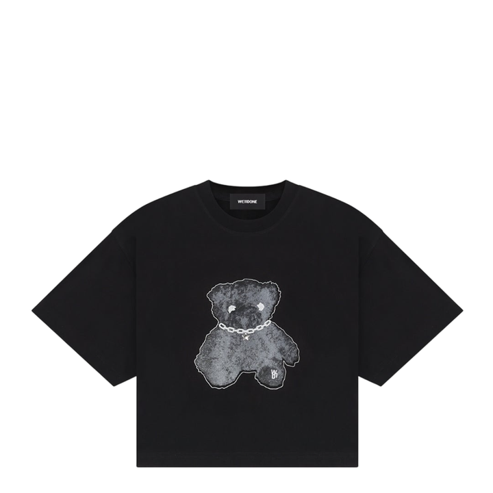 We11done_Black_Womens_Cropped_Teddy_Bear_Tee_Black