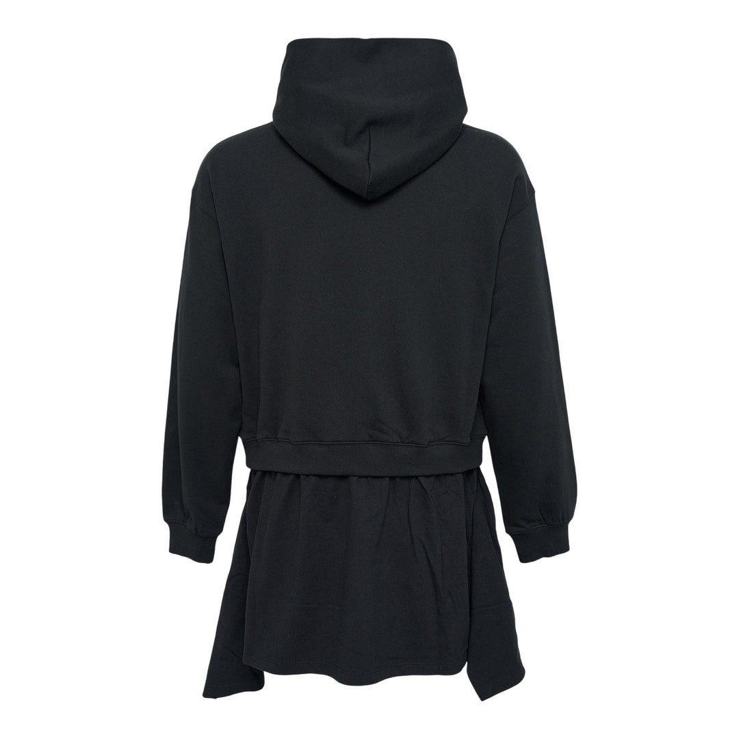 Club21 - We11done - Black Womens Layered Hoodie Dress - WOVEN DRESSES - Black