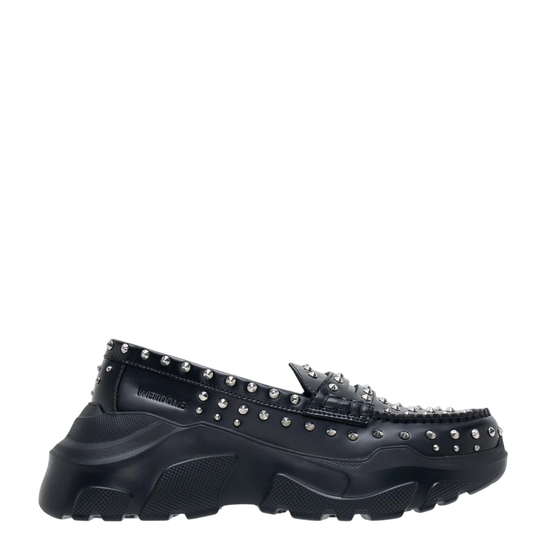 Silver Studded Loafers