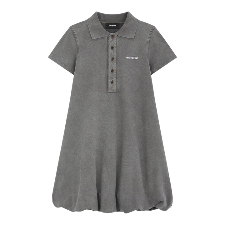 Club21 - We11done - Washed Bubble Polo Mini Dress - WOVEN DRESSES - Charcoal
