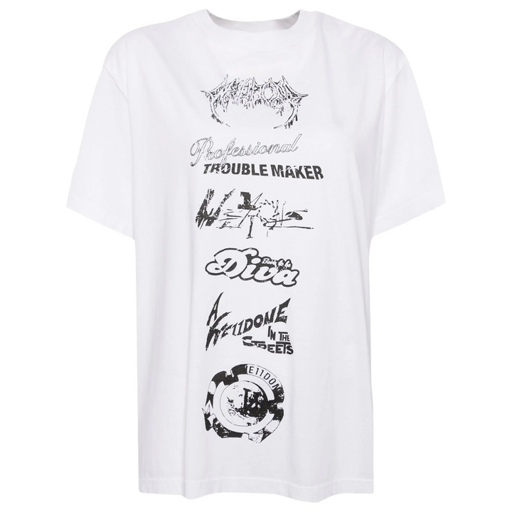 White Multi Logo T-Shirt