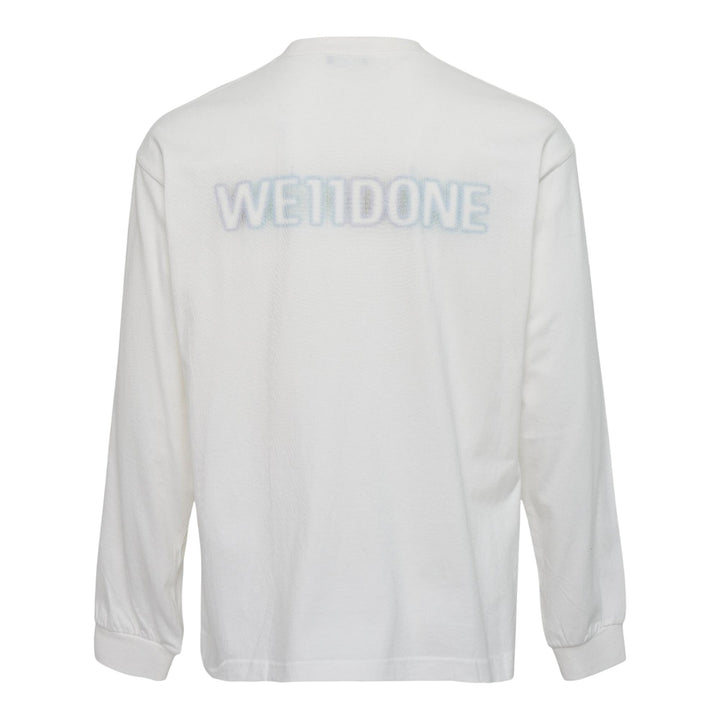 Club21 - We11done - White Glow Teddy Longsleeved T-Shirt - TEES - White