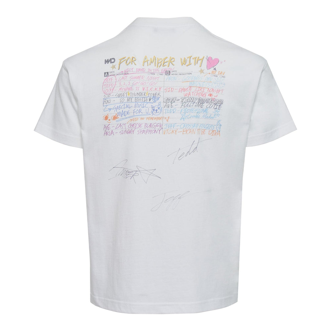 Club21 - We11done - White Womens Cassette Tape T-Shirt - TEES - White