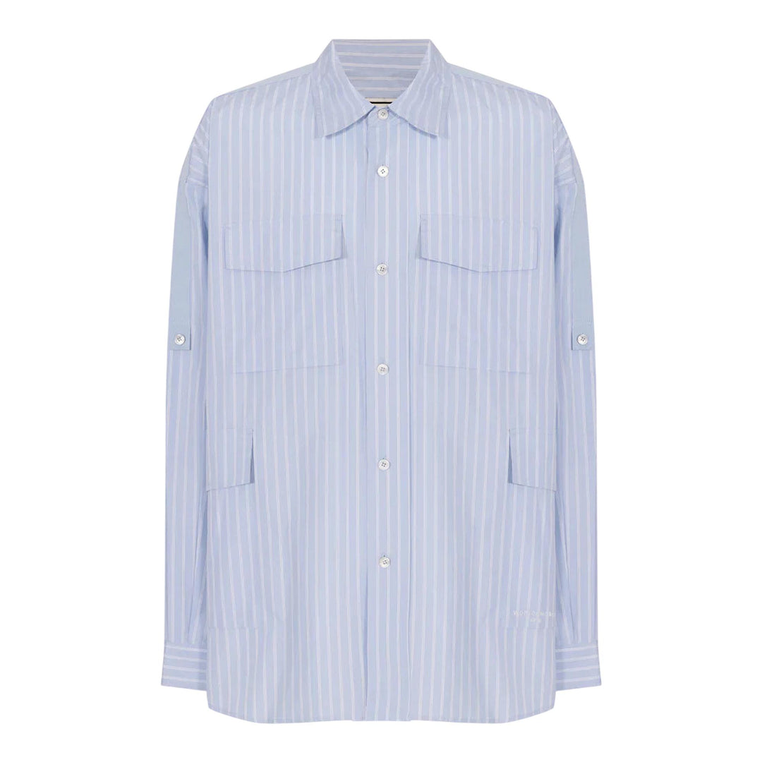 Club21 - Wooyoungmi - Oversized Shirt With Grograin Detail - SHIRTS - Blue