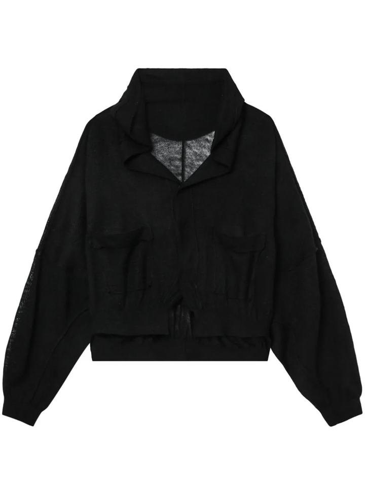 Y's-Cropped-With-Hoodie-Black-1