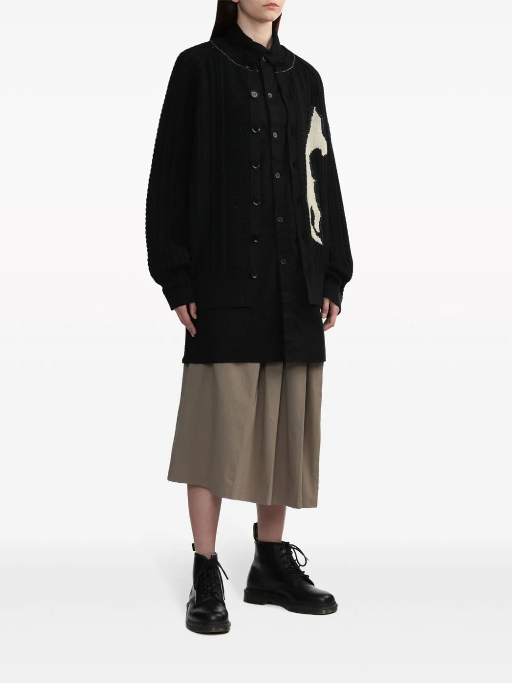 Y's-Pleated-Wrap-Skirt-Beige-2