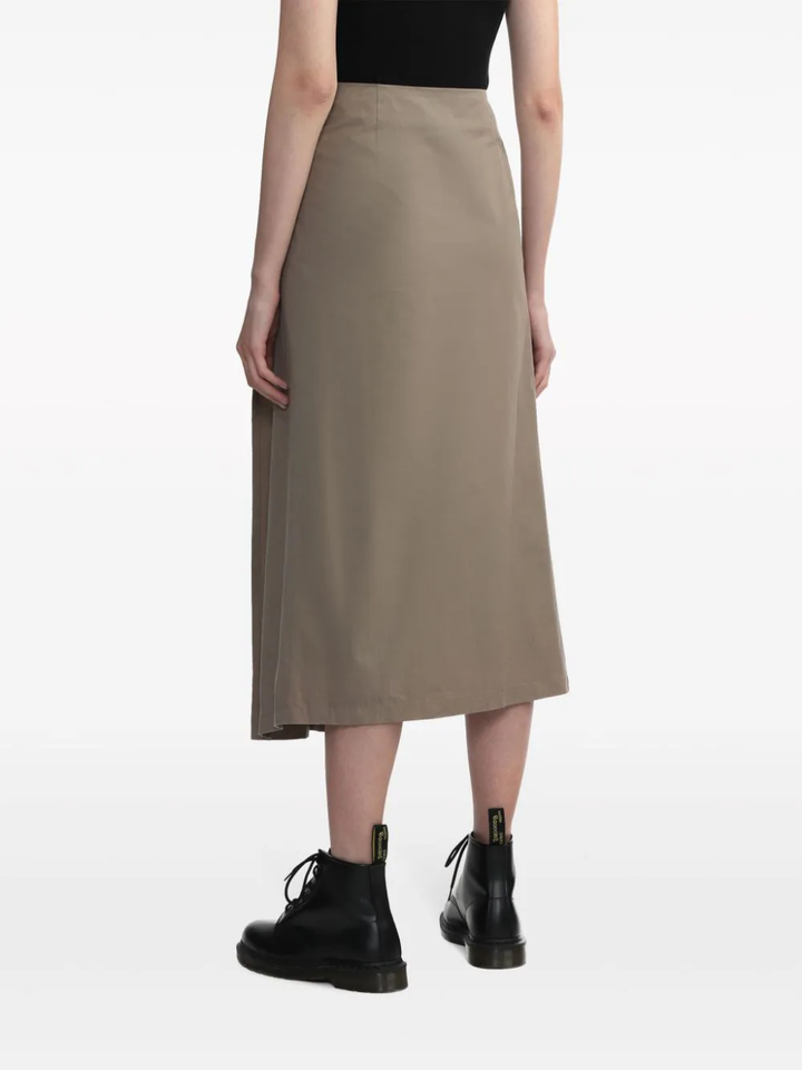 Y's-Pleated-Wrap-Skirt-Beige-4