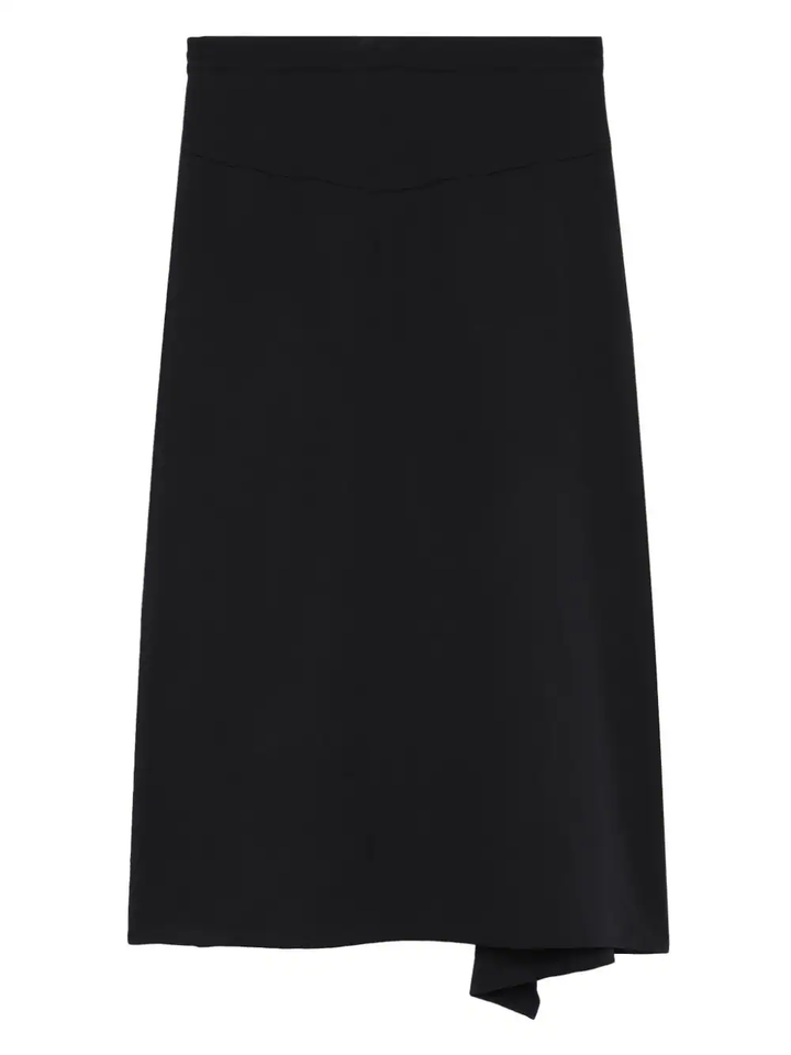 Y's-Right-Side-Flare-Skirt-Black-6