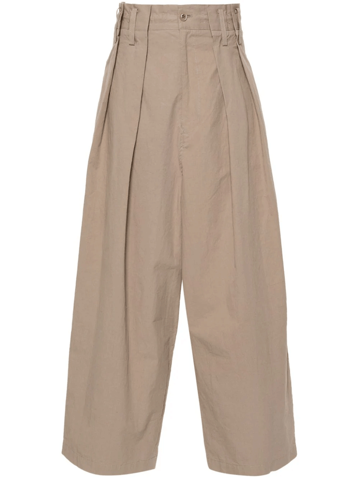 Y's-Tuck-Gathered-Pants-Beige-1