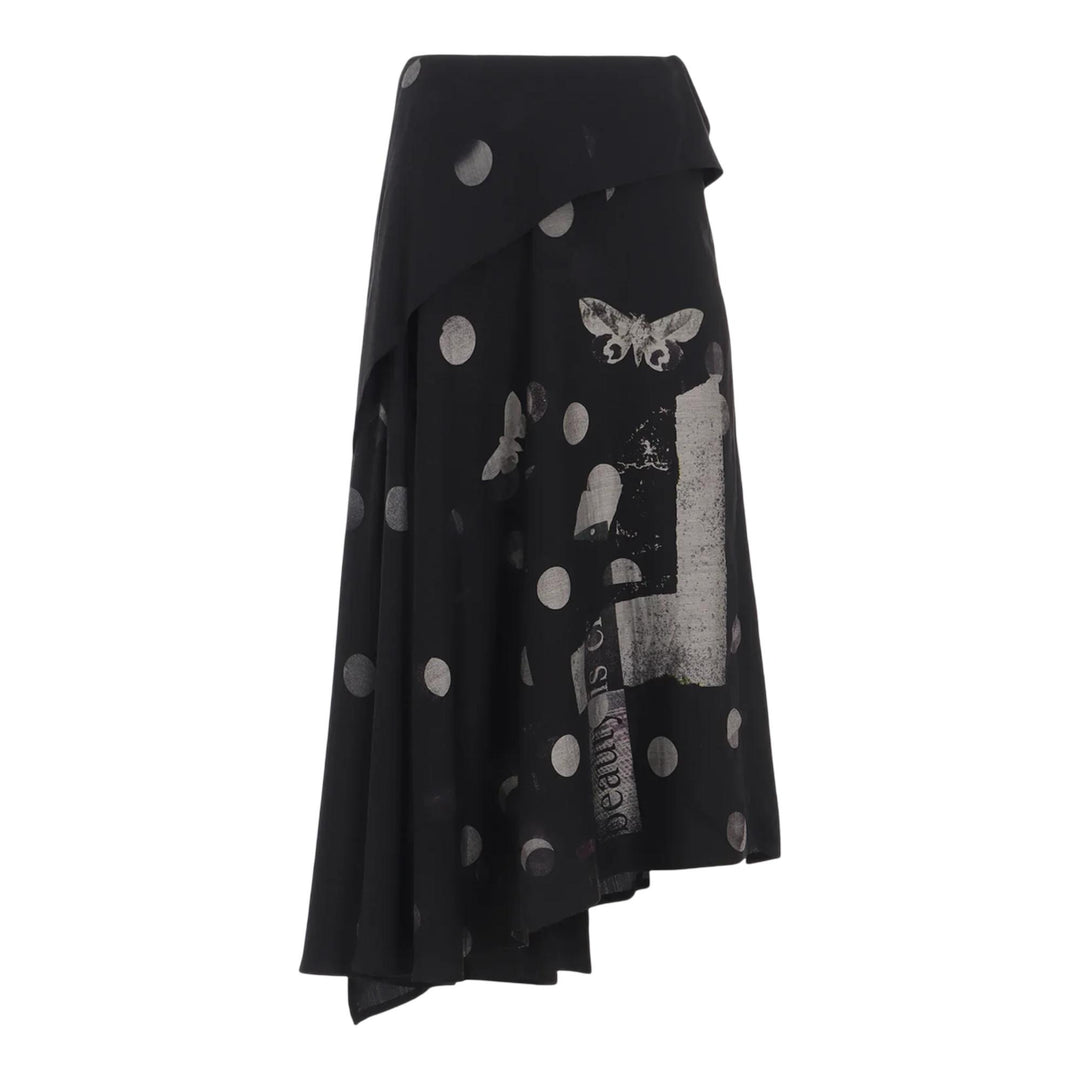 Club21 - Y's - Asymmetry Skirt - SKIRTS - Charcoal