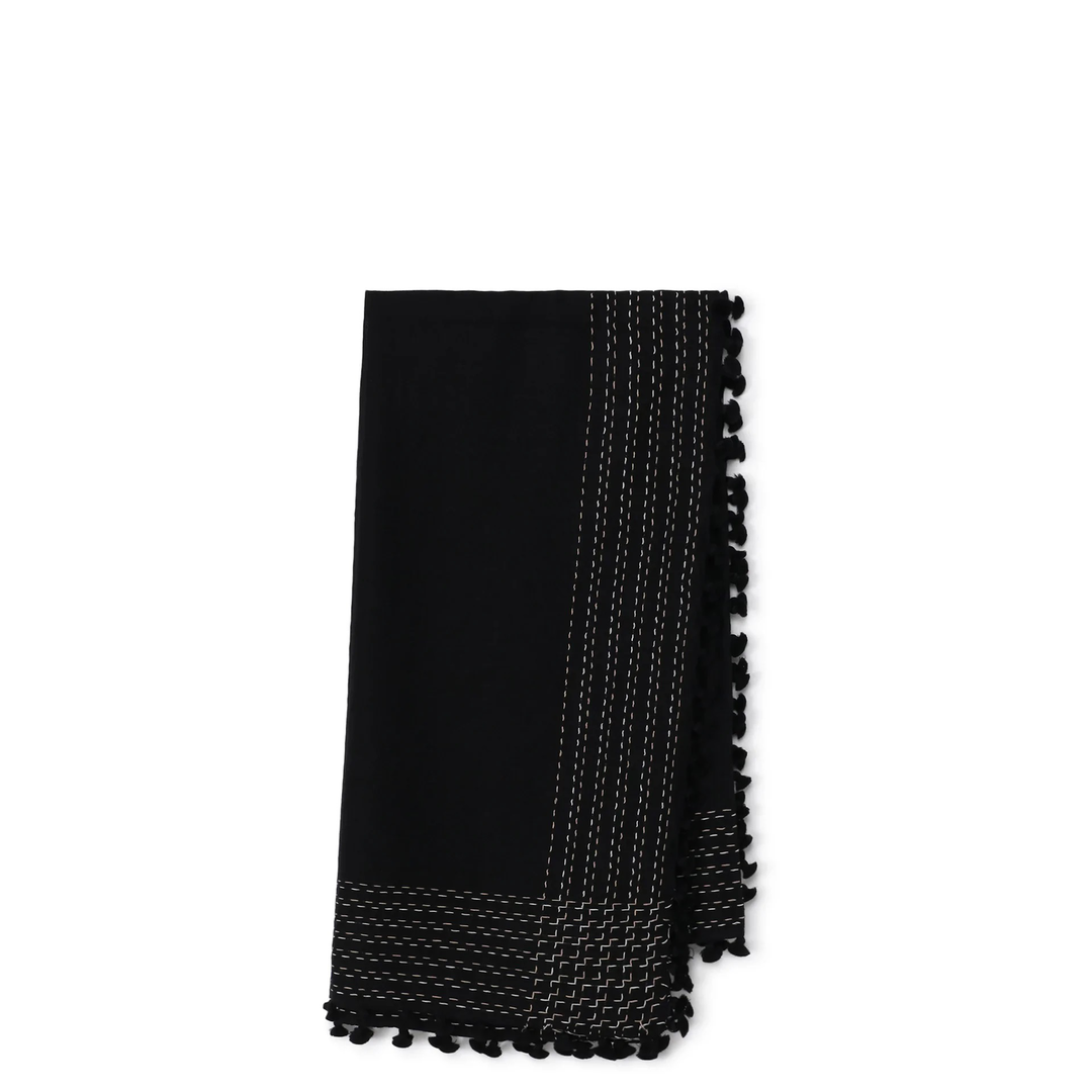 Y_s_Bonbon_Scarf_With_Jacquard_Black