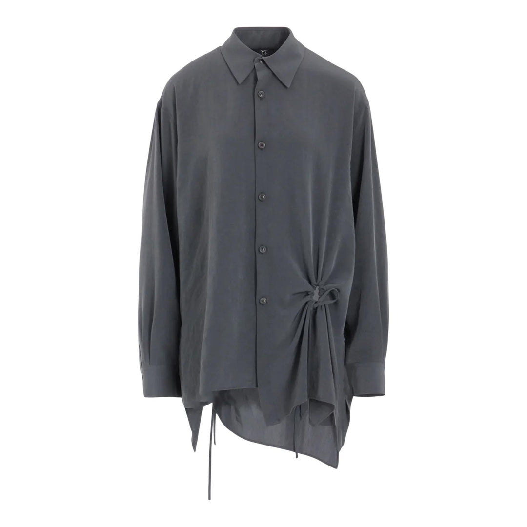 Club21 - Y's - Circle Gathered Blouse - BLOUSES - Khaki