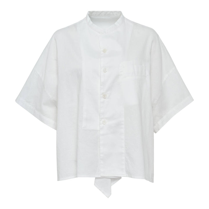 Club21 - Y's - Half Sleeve Box Shirt - BLOUSES - White