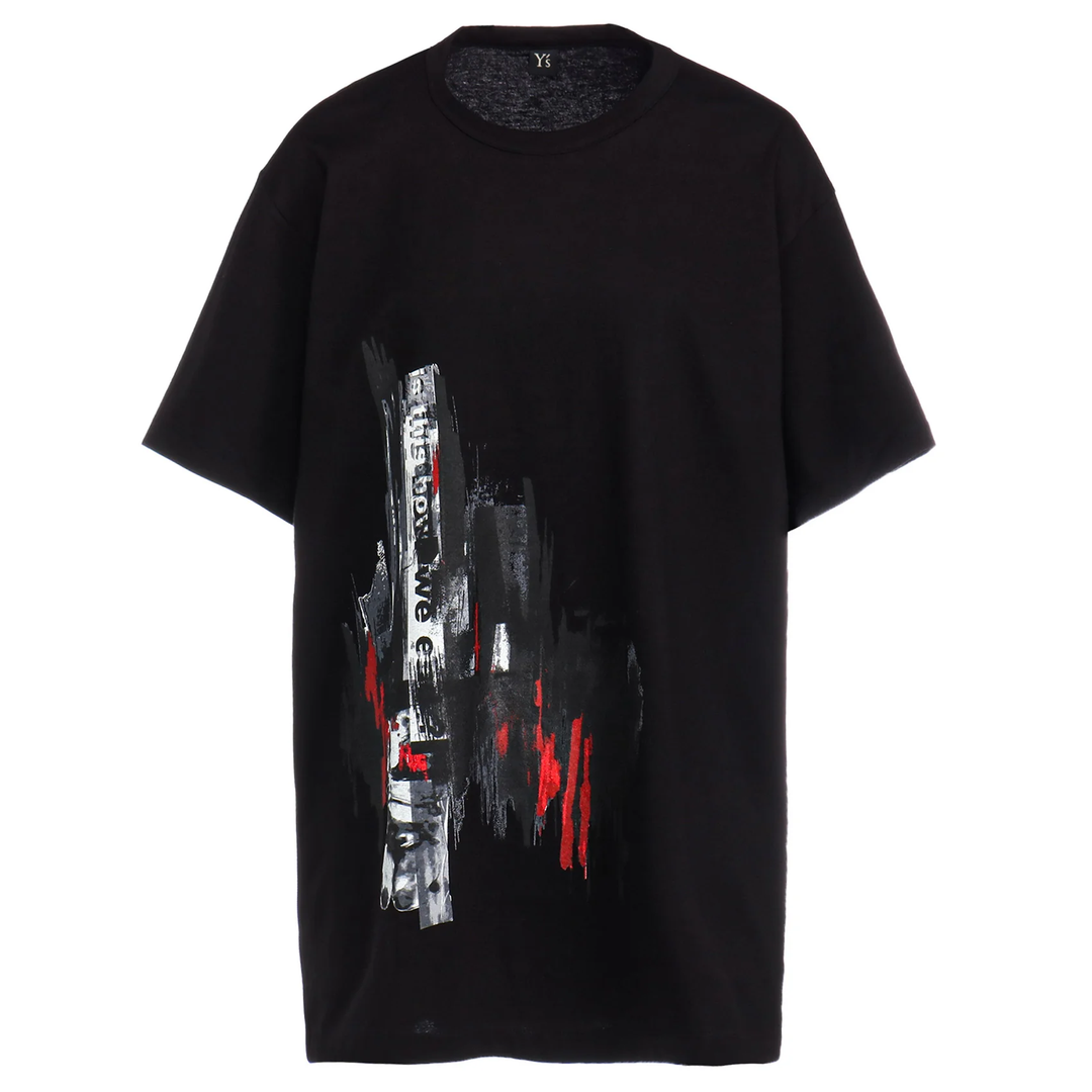 Y_s_Round_Neck_Half_Sleeve_Tee_Black