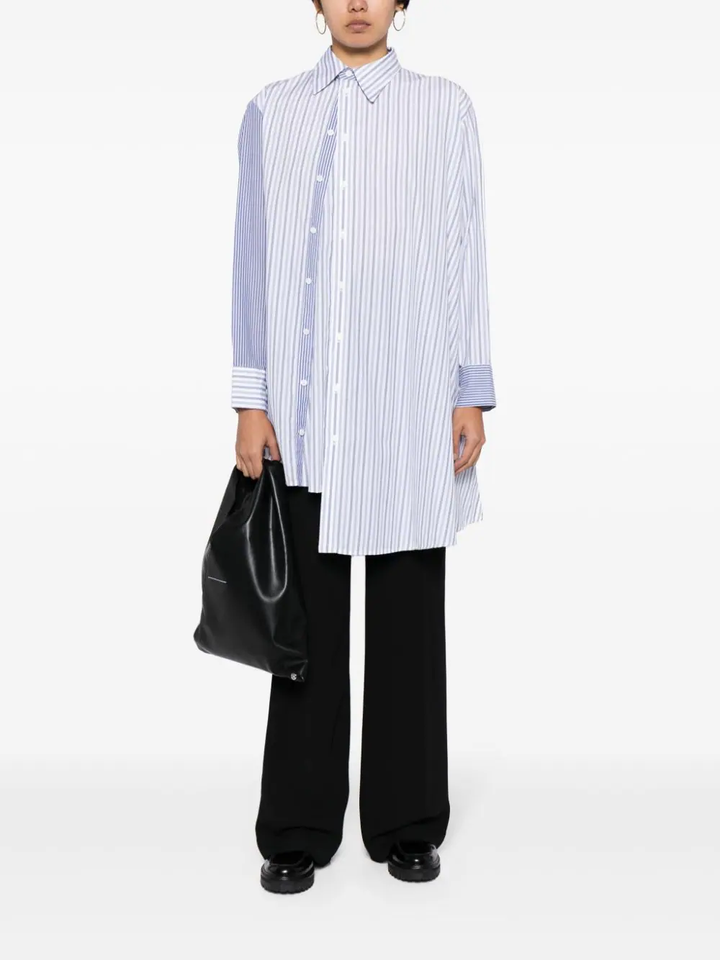 Yohji-Yamamoto-2-Layered-Blouse-Blue-2