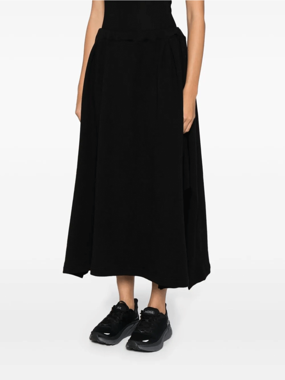 Yohji-Yamamoto-Cuff-Skirt-Elastic-Waist-Black-3