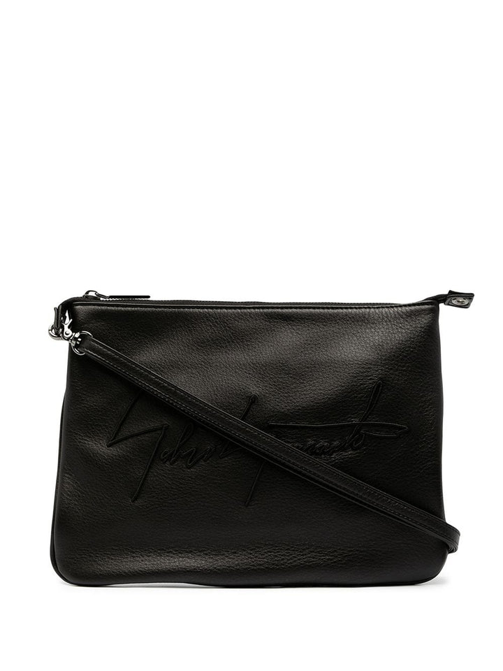 Yohji-Yamamoto-Discord-Signature-L-Sacoche-Bag- Black-1