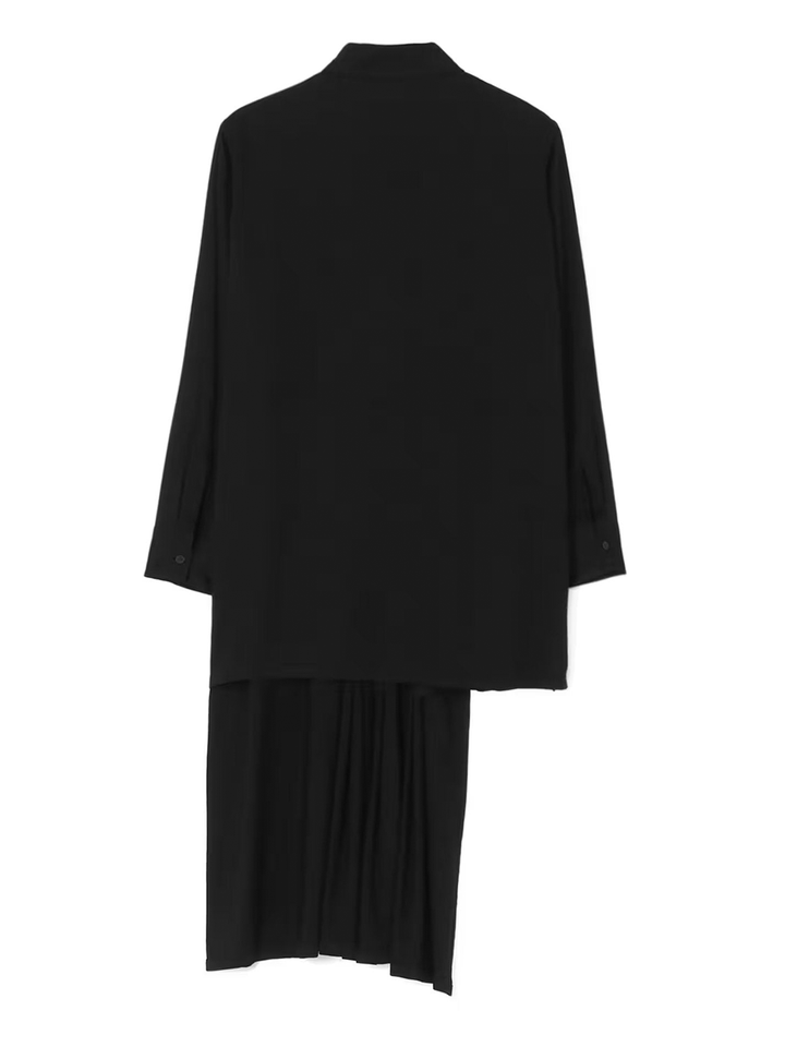 Yohji-Yamamoto-Front-Wide-Pintucks-Blouse-Black-2