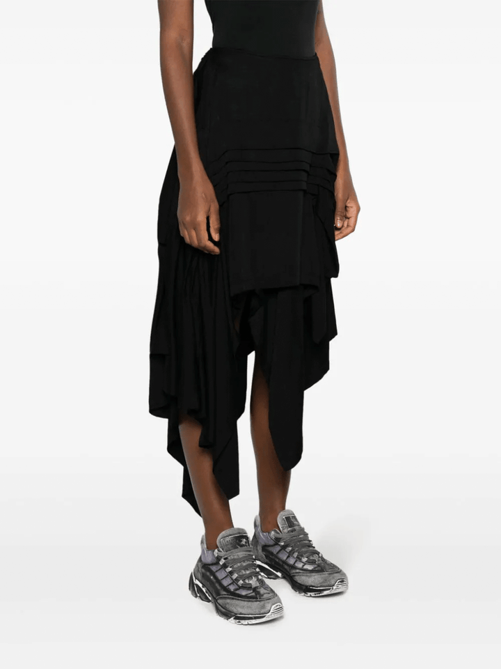 Yohji-Yamamoto-Horizontal-Pintuck-Skirt-Black-3