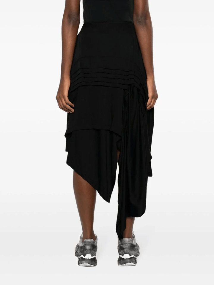 Yohji-Yamamoto-Horizontal-Pintuck-Skirt-Black-4