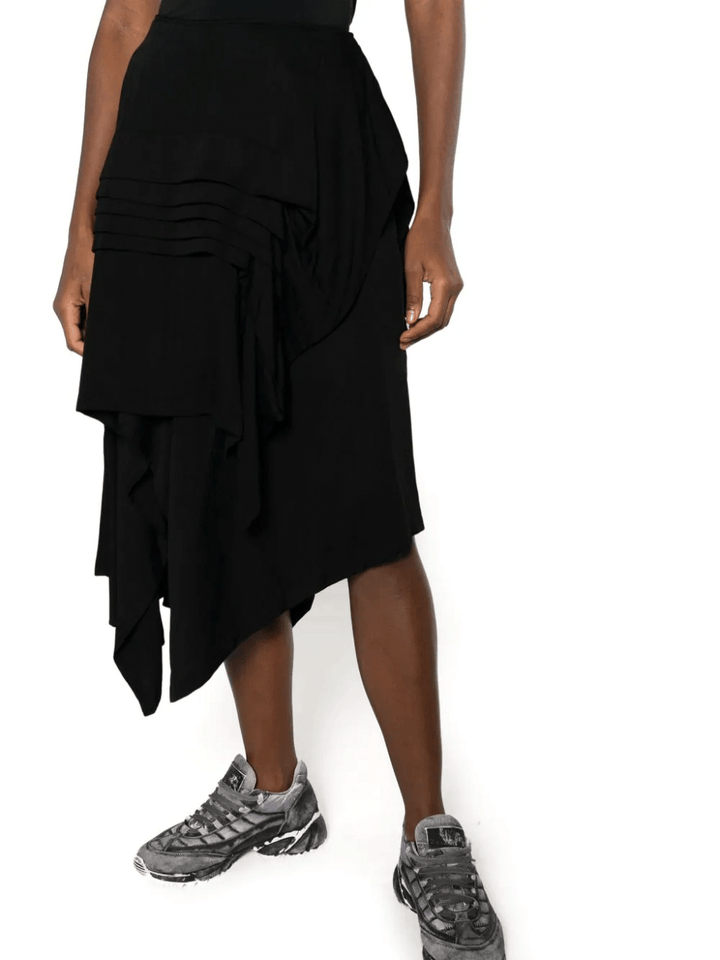 Yohji-Yamamoto-Horizontal-Pintuck-Skirt-Black-5