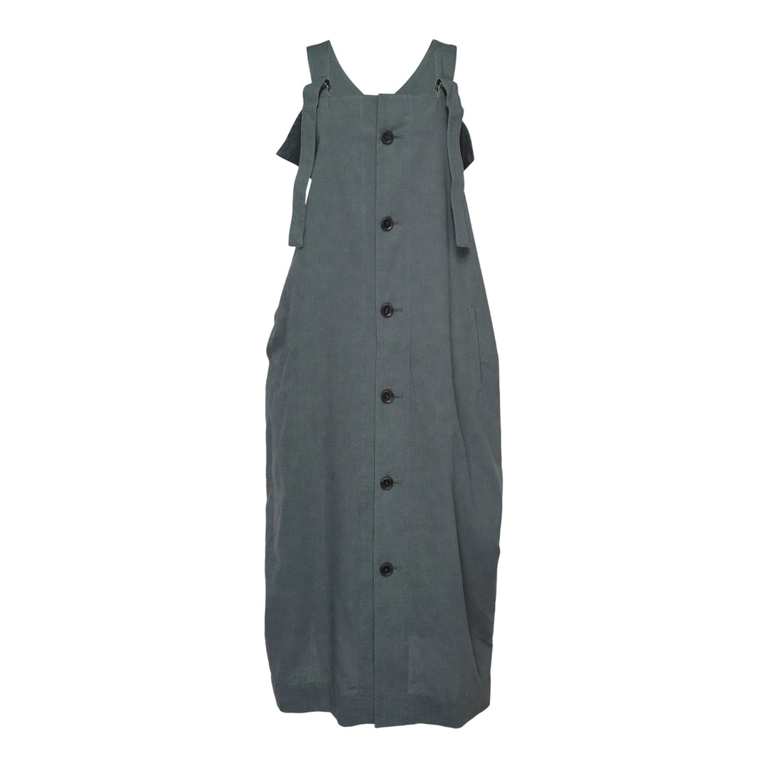 Club21 - Yohji Yamamoto - Back Ribbon Dress - WOVEN DRESSES - Green
