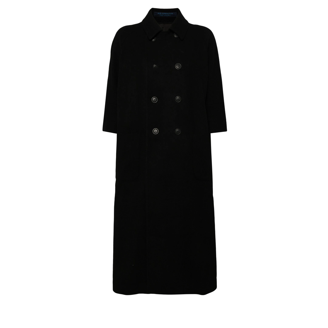 Yohji_Yamamoto_Cropped_Raglan_Sleeve_Coat_Black