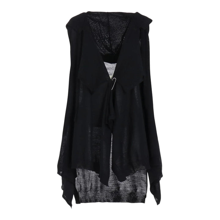 Club21 - Yohji Yamamoto - Draped Hoodie Vest - VESTS - Black