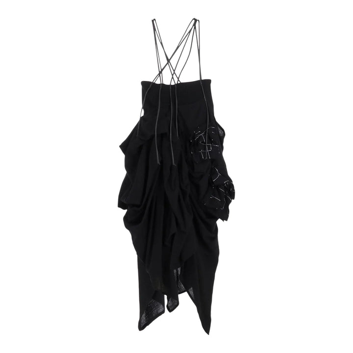 Club21 - Yohji Yamamoto - Gathered Suspender Skirt - SKIRTS - Black