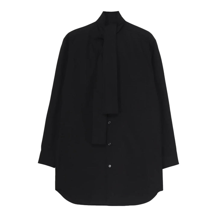 Club21 - Yohji Yamamoto - Scarf Collar Blouse - SHIRTS - Black