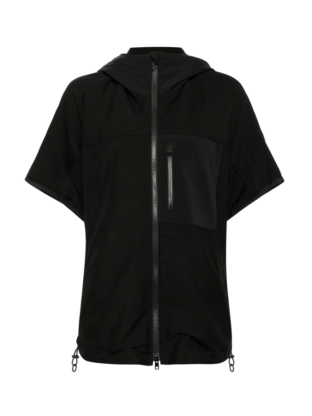 Yohji_Yamamoto_Short_Sleeve_Hoodie-Black