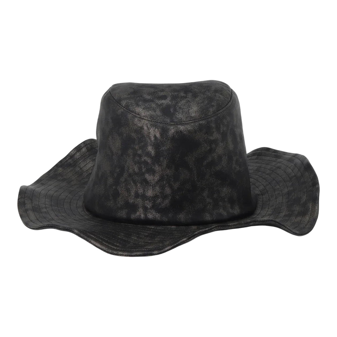 Club21 - Yohji Yamamoto - Ten Gallon Hat Sheep Leather - HATS - Black