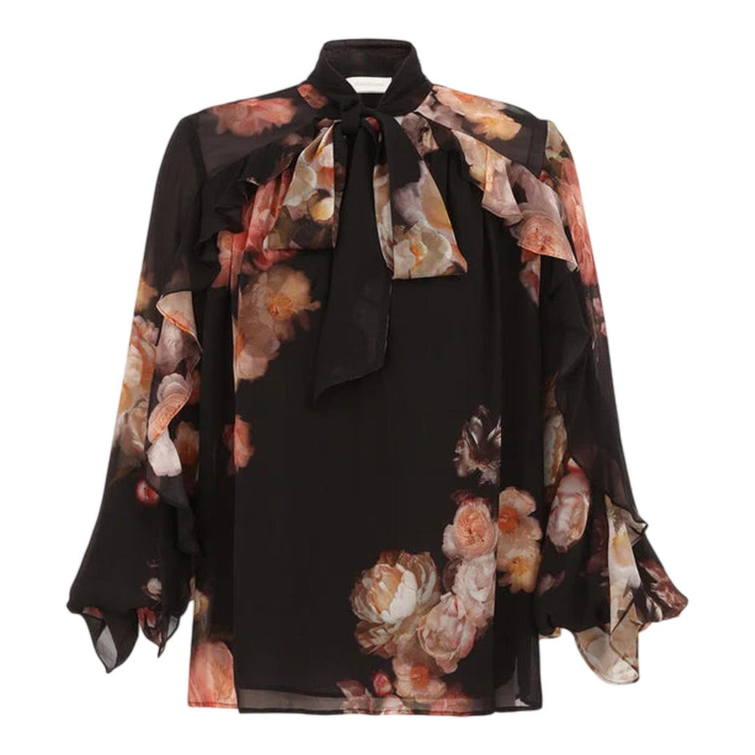 Club21 - ZIMMERMANN - Hypnotic Flutter Blouse - BLOUSES - Black