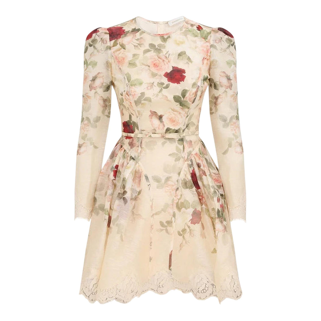 Club21 - ZIMMERMANN - Hypnotic Lace Trim Mini Dress - WOVEN DRESSES - Off-White