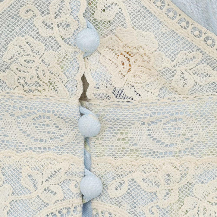 Club21 - ZIMMERMANN - Lucky Lace Plunge Mini Dress - WOVEN DRESSES - Light Blue