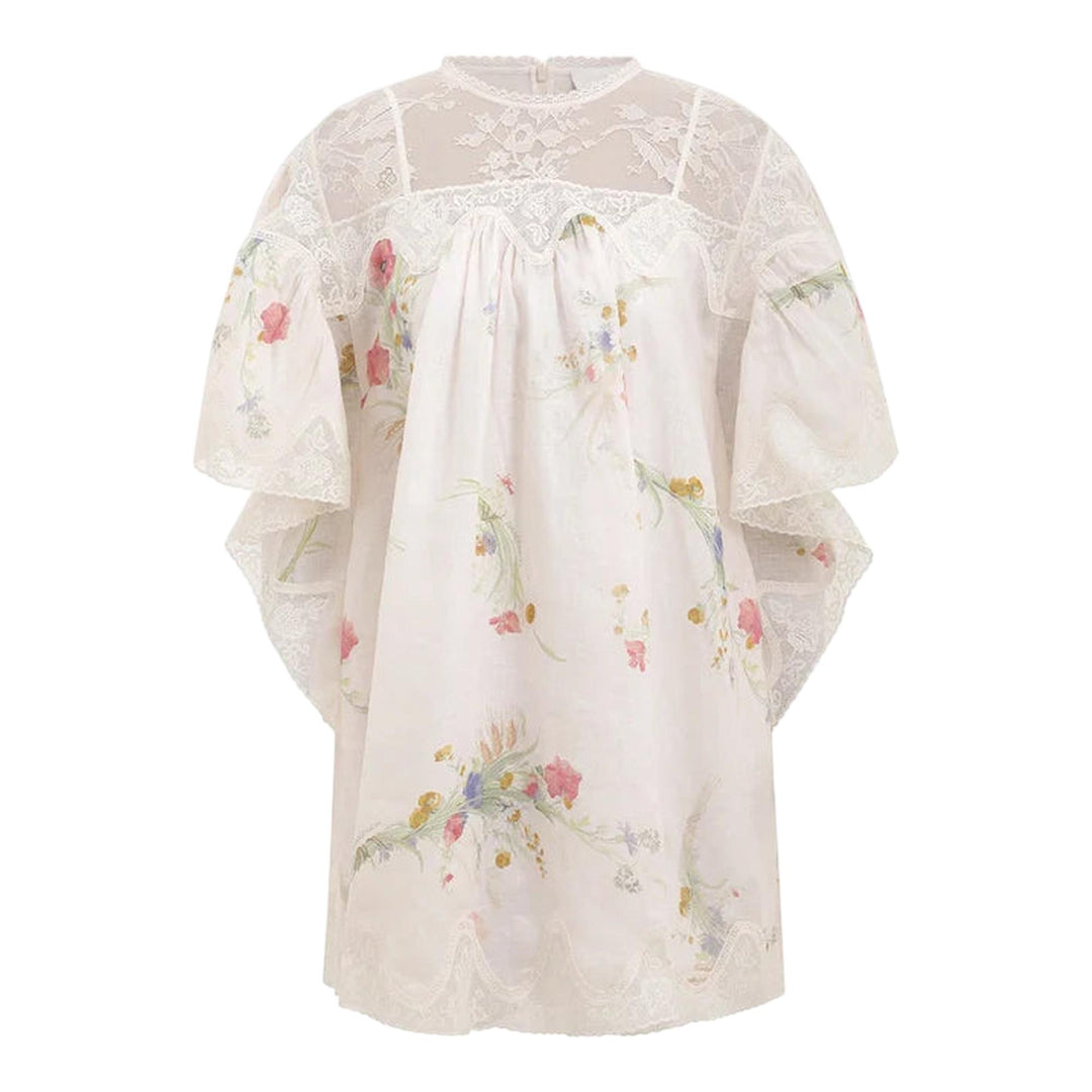 Club21 - ZIMMERMANN - Lucky Lace Trim Mini Dress - DRESSES - Off-White