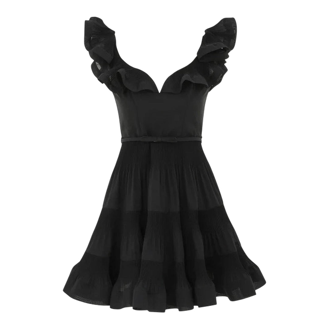 Club21 - ZIMMERMANN - Pleated Frill Mini Dress - WOVEN DRESSES - Black