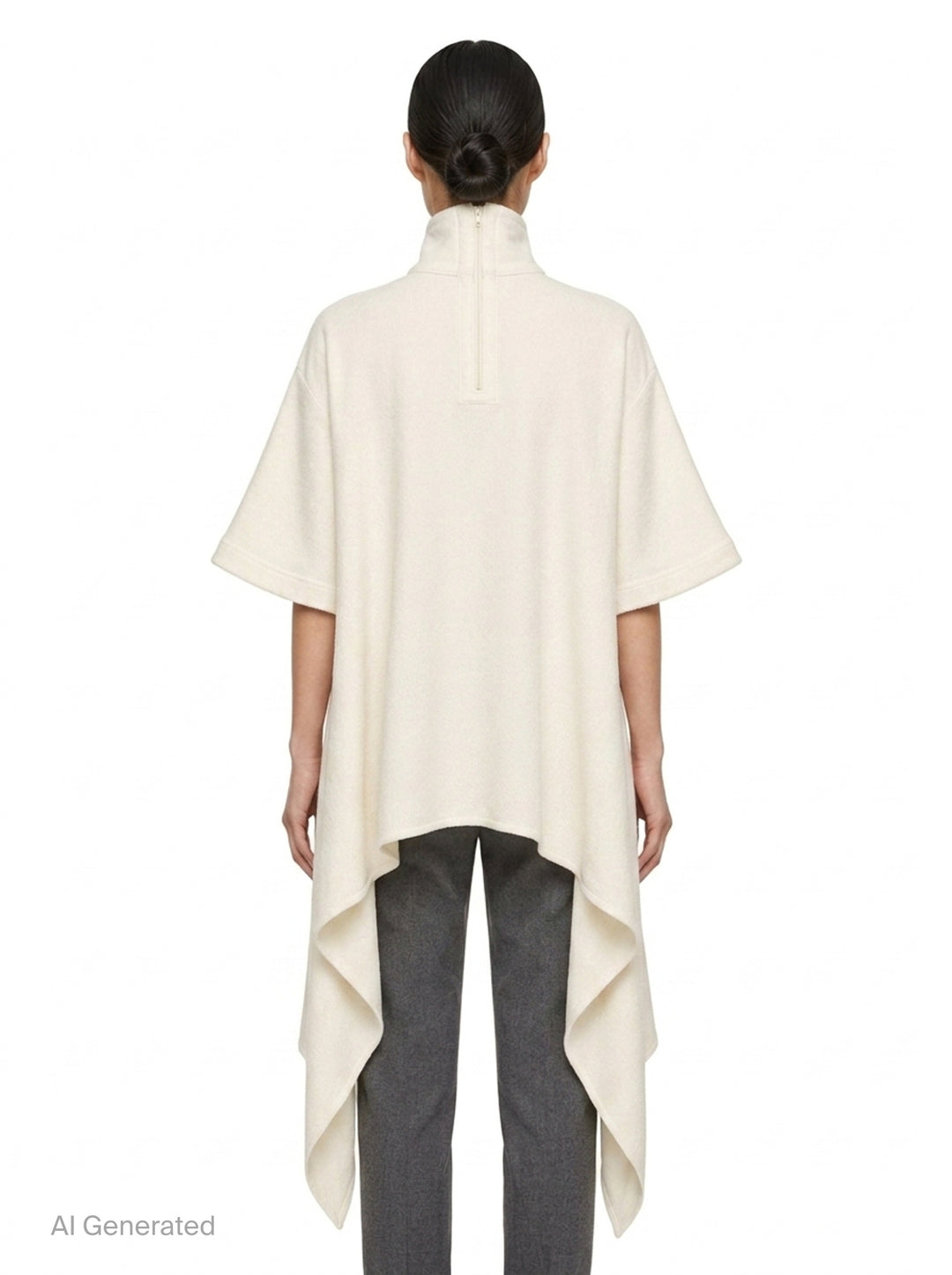 Asymmetric Turtleneck Top | Alaïa | Club21 - back