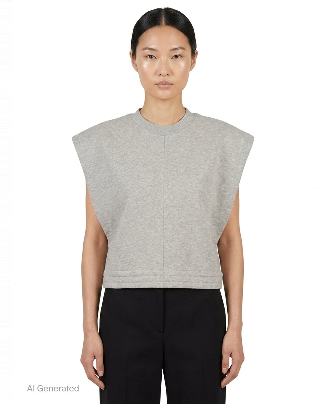 Crop Fleece Jersey Top | Alaïa | Club21 - front